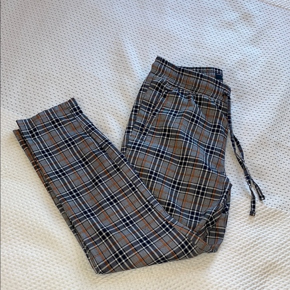 Forever 21 Blue and Brown Joggers with Elastic Waistband - Picture 3 of 7